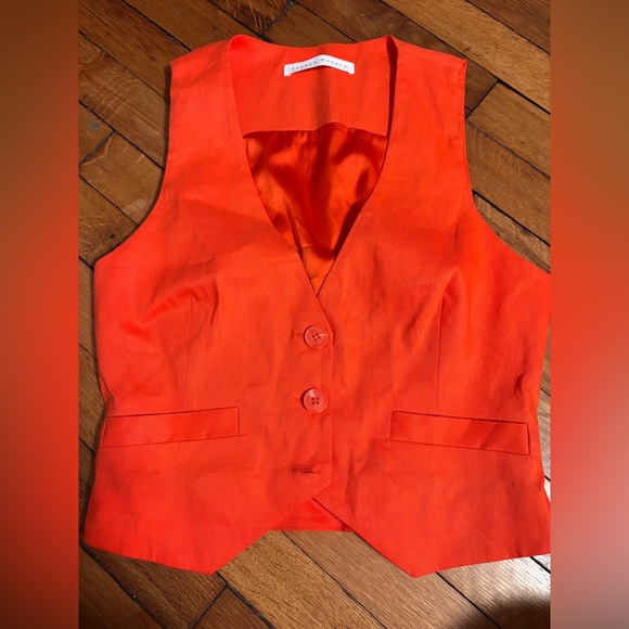 Tops - Susan Monaco Vibrant Orange Vest.